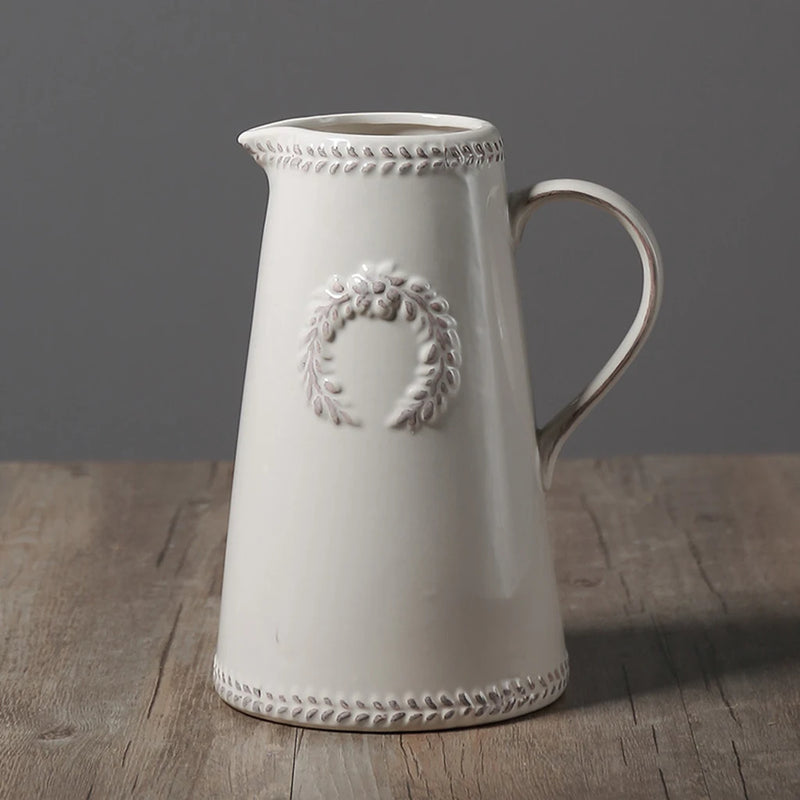 Vaso Decorativo Estilo Farmhouse de Cerâmica