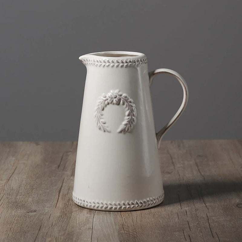 Vaso Decorativo Estilo Farmhouse de Cerâmica