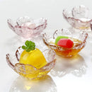 Bowl de Vidro Flor de Cerejeira com Borda Dourada