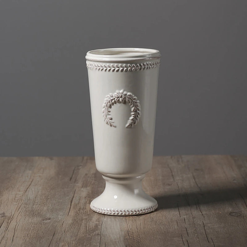 Vaso Decorativo Estilo Farmhouse de Cerâmica