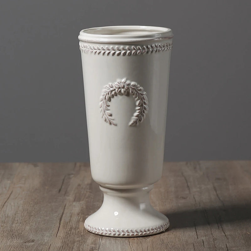 Vaso Decorativo Estilo Farmhouse de Cerâmica