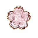 Bowl de Vidro Flor de Cerejeira com Borda Dourada