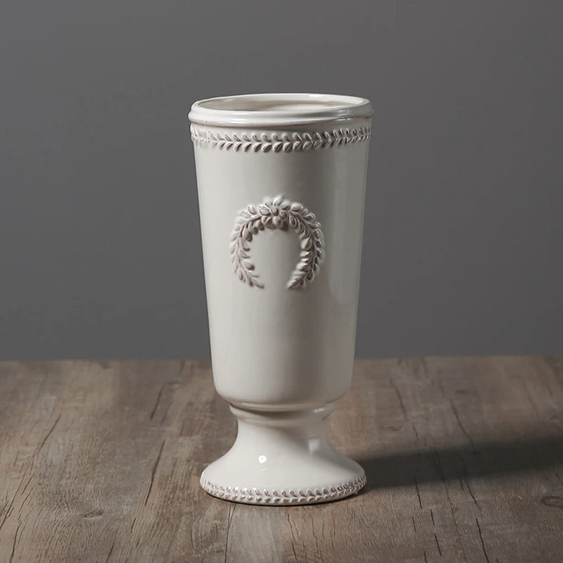 Vaso Decorativo Estilo Farmhouse de Cerâmica