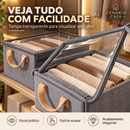 Caixa Organizadora Dobrável com Tampa Transparente — Pague 1 Leve 2 + FRETE GRÁTIS