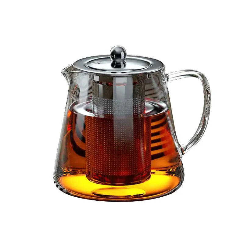 Bule de Vidro Resistente ao Calor com Infusor em Aço Inox