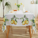 Spring Summer Lemon Fruits Printed Waterproof Tablecloths Holiday Party Decor Washable Rectangle Table Cloth Dining Table Decor