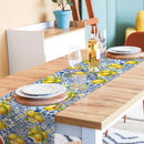 Caminho de Mesa  Premium – Estampa Lemon Tiles  - Decoração de Mesa Sofisticada