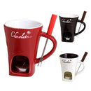 Caneca Fondue Premium em Cerâmica -  Ideal para Derreter Chocolate, Queijo e Manteiga