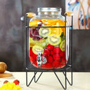 Suqueira de Vidro Luxo 4L com Torneira e Base – Dispenser Premium para Bebidas, Coquetéis e Decoração de Ambientes Elegantes
