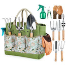 Kit Premium de Ferramentas de Jardinagem – 9 Peças em Aço Resistente -  Design Ergonômico, Antiferrugem e Bolsa Organizadora de Alto Padrão