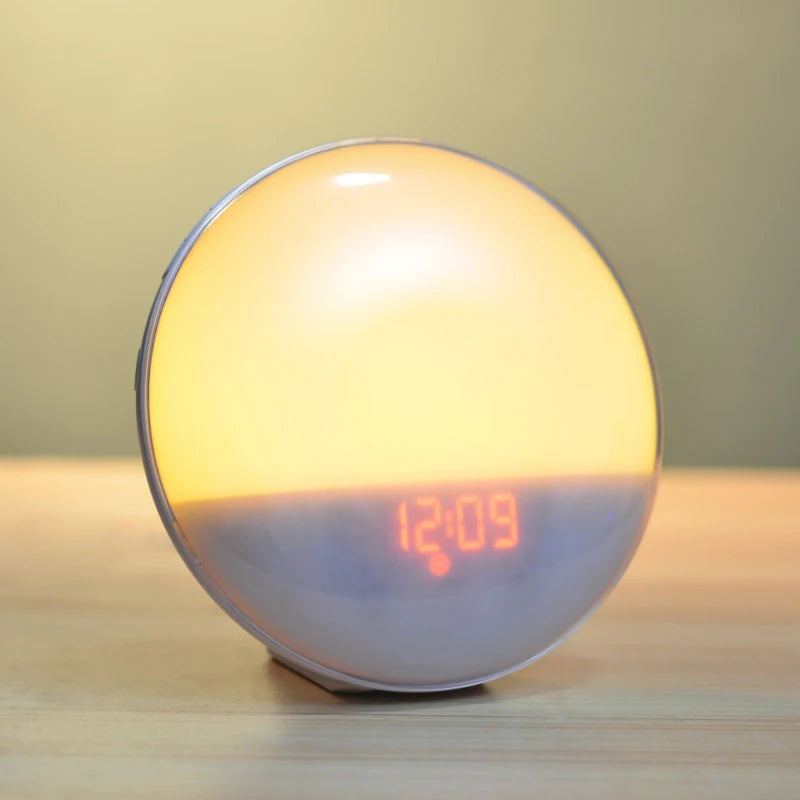 Despertador Digital com Luz de Despertar e  Rádio FM