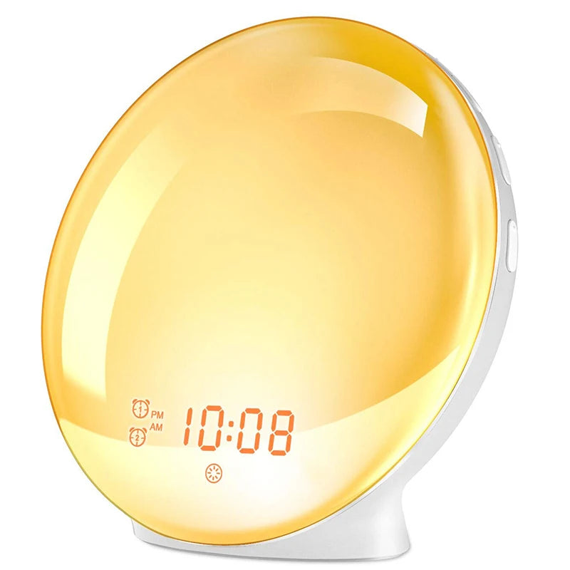 Despertador Digital com Luz de Despertar e  Rádio FM