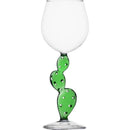 Taça de Vinho Artesanal em Cristal Italiano – Design de Cacto -Sofisticação e Exclusividade na Sua Mesa