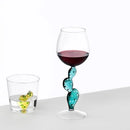 Italian Famous Design Crystal Cactus Glass Handmade Red Wine Tumbler Wedding Gifts Champagne Cocktail Bordeaux Cup Wholesale