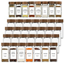 Potes de Vidro para Especiarias com Tampas de Bambu