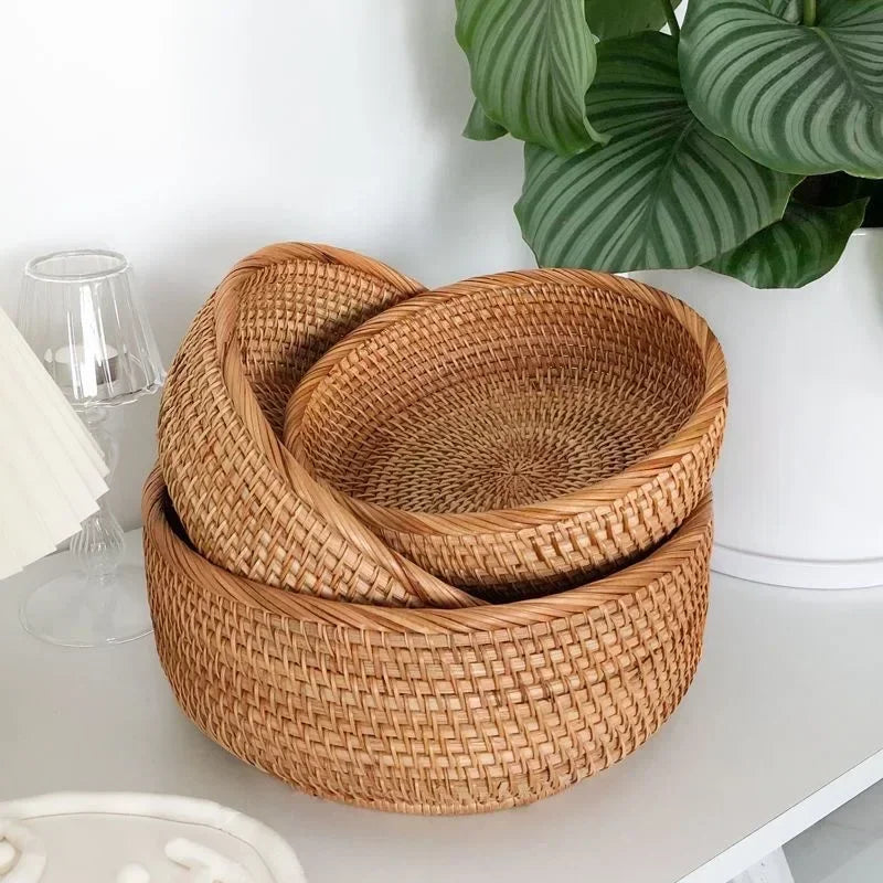Cesto Redondo de Rattan