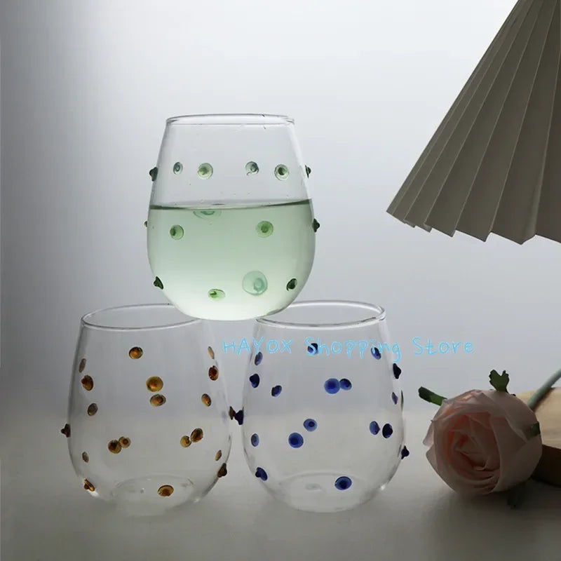 Copo de Vidro com Design Irregular Bolhas
