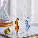 Taça de Vinho Artesanal em Cristal Italiano – Design de Cacto -Sofisticação e Exclusividade na Sua Mesa