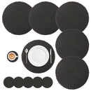 Jogo Americano e  Porta-Copos em Fibra Trançada – 6 Peças -  Design Artesanal, Elegância e Alta Durabilidade”