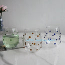 Copo de Vidro com Design Irregular Bolhas