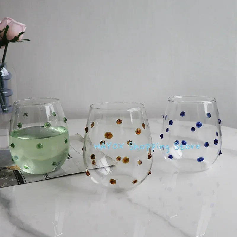 Copo de Vidro com Design Irregular Bolhas