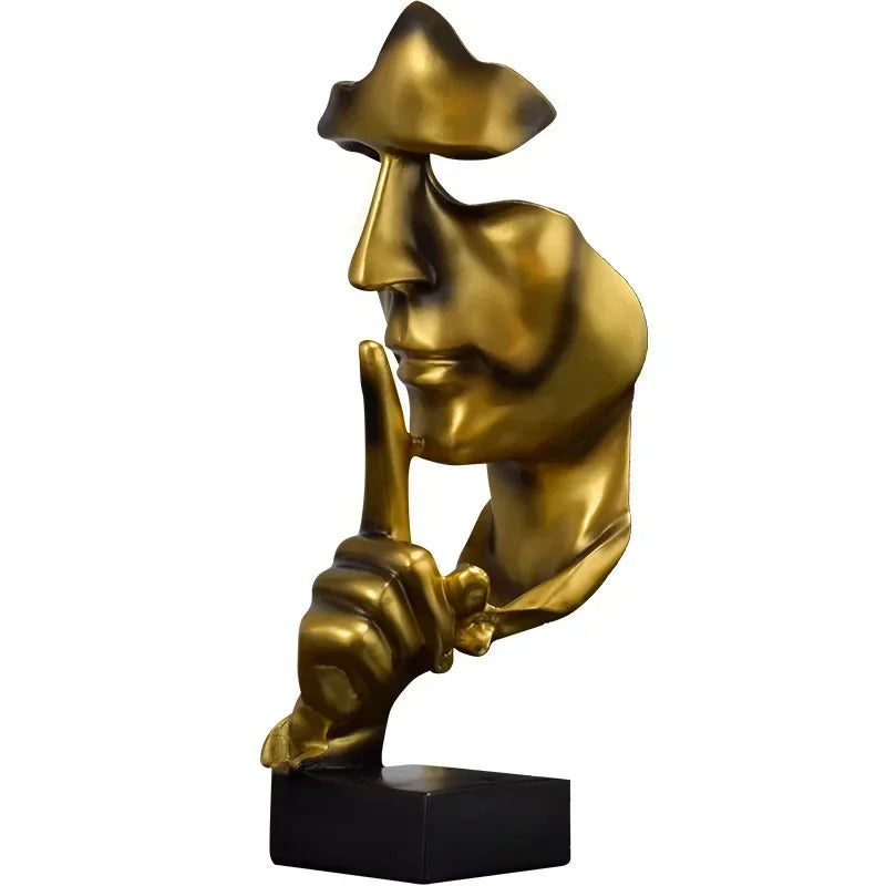 Escultura Moderna Rosto Silêncio