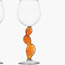 Taça de Vinho Artesanal em Cristal Italiano – Design de Cacto -Sofisticação e Exclusividade na Sua Mesa