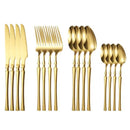 Conjunto de Talheres 24 peças Dourado Luxo