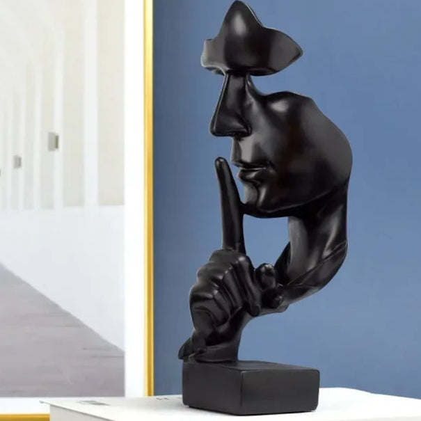 Escultura Moderna Rosto Silêncio