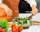 Bowl de Vidro Premium com Base em Madeira – Peça Única, Feito à Mão – Design Sofisticado para Saladas, Frutas e Mesa Posta