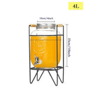 Suqueira de Vidro Luxo 4L com Torneira e Base – Dispenser Premium para Bebidas, Coquetéis e Decoração de Ambientes Elegantes