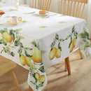 Spring Summer Lemon Fruits Printed Waterproof Tablecloths Holiday Party Decor Washable Rectangle Table Cloth Dining Table Decor