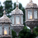 Suporte de Vela Marroquino em Metal Clássico – Elegância Artesanal -  Decoração de Luxo
