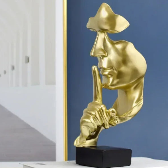 Escultura Moderna Rosto Silêncio