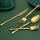 Conjunto de Talheres 24 peças Dourado Luxo