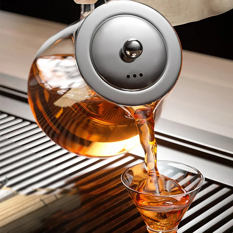 Bule de Vidro Resistente ao Calor com Infusor em Aço Inox
