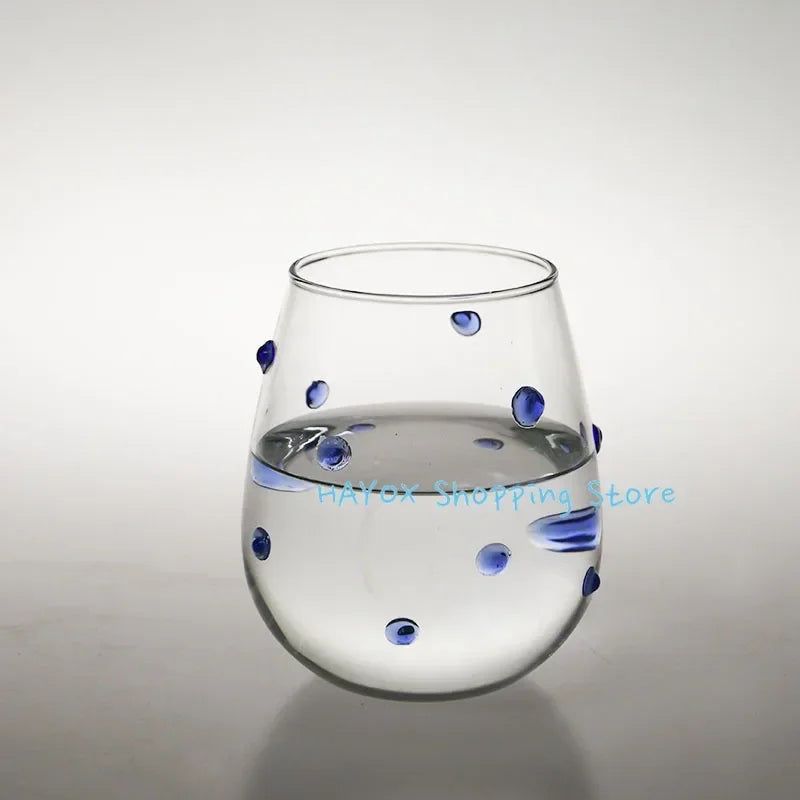 Copo de Vidro com Design Irregular Bolhas