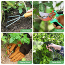 Kit Premium de Ferramentas de Jardinagem – 9 Peças em Aço Resistente -  Design Ergonômico, Antiferrugem e Bolsa Organizadora de Alto Padrão