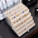Organizador de Jóias Premium – Acrílico Cristal e Veludo Luxo / Design Elegante para relógios, anéis e acessórios