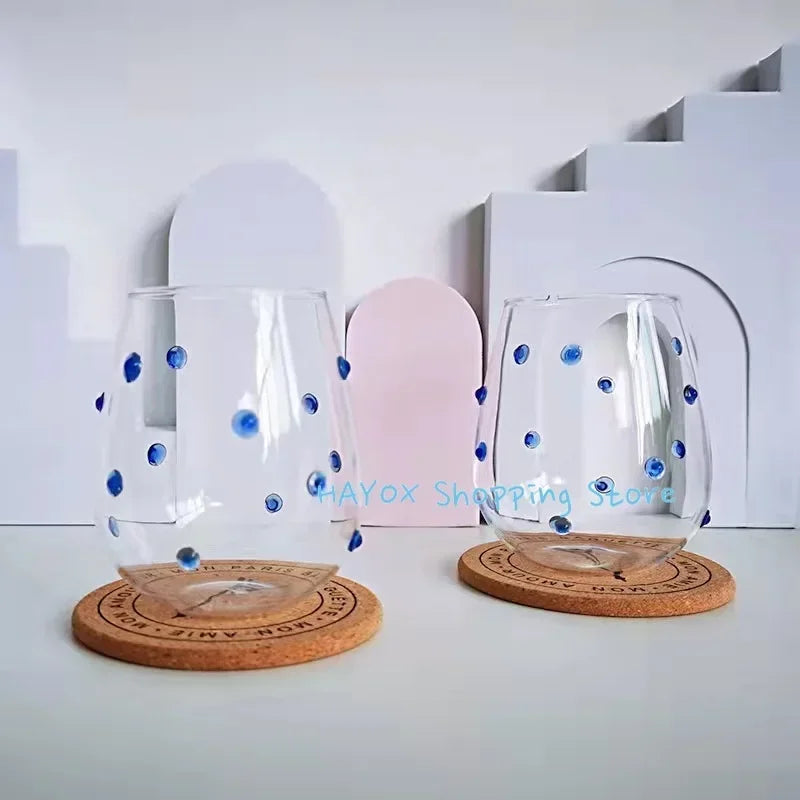 Copo de Vidro com Design Irregular Bolhas