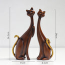 Nordic Graffiti Art Oil Painting Cat Decoration Resin Abstract Ornaments Figurines Bedroom Desktop Porch Cat Sculpture