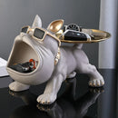 Escultura Bulldog Decorativa com Compartimento – 30 cm