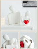 Ceramic couple ornaments room decor miniature items offices decoration & accessories home & garden figurine bedroom decorations