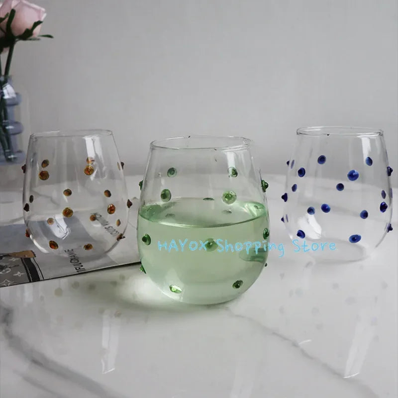 Copo de Vidro com Design Irregular Bolhas