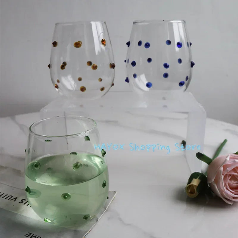 Copo de Vidro com Design Irregular Bolhas